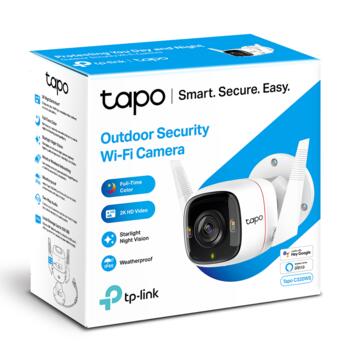 Уличная Wi-Fi камера безопасности, TP-Link, Tapo C320WS, 4 МП, 3.89 мм, IP66, H.264 (TAPOC320WS)