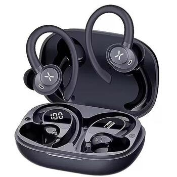 Tracer T11 Sport TWS TRASLU47780, In-Ear, True Wireless, Bluetooth 5.4, 10m, 35h, IPX4, USB-C, черный (TRASLU47780)