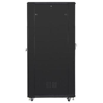 Lanberg Напольный шкаф FF01-8242-12B, 800mm, 1200mm, 42U, 800kg, Стеклянная дверь, IP20, 4 вентилятора (FF01-8242-12B)