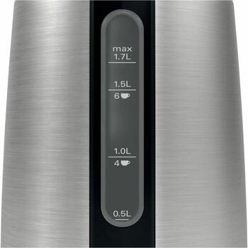 Bosch Электрический чайник TWK3P420, 2400 Вт, 1.7 л, нержавеющая сталь, 360° поворотная база, автоматическое отключение (TWK3P420)
