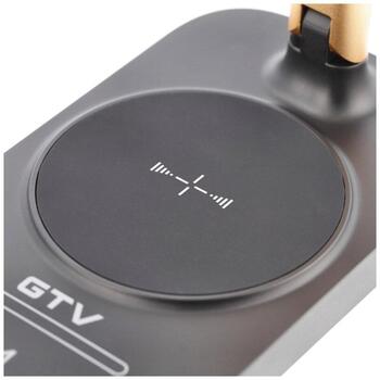 Gtv настольная лампа LB-BRE8W-11, 8Вт, 400лм, 3-CCT, 220-240В, IP20, беспроводная зарядка, USB, черный/золотой, диммер (LB-BRE8W-11)