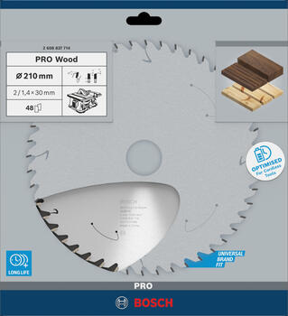 Galda zāģiem PRO WOOD CORDLESS RIPZĀĢA ASMENS BOSCH 2608837714 (2608837714)
