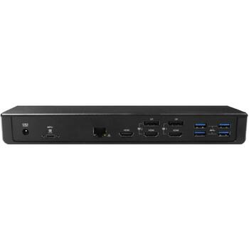 Club3D dokstacija CSV-1562 USB 3.2 Gen 1, 4x USB Type-A, 1x USB Type-C, 3x 4K displeji, 60W PD, Gigabit Ethernet, melna (CSV-1562)