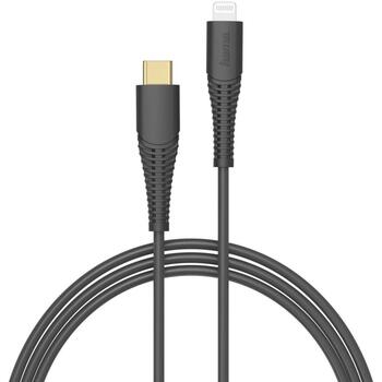 Hama USB kabelis 00183308, 1.5m, 3A, 480 Mbit/s, Lightning uz USB-C, MFI sertificēts (00183308)