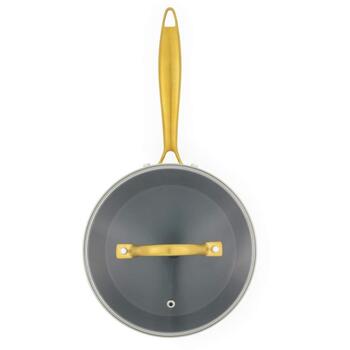 Salter Кастрюля BW14604, 20см, 2.3л, алюминий, кремовый, серый, с крышкой, совместима с индукцией (BW14604)
