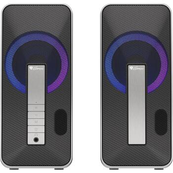 Genesis Datorskaļruņi Helium 100BT RGB NCS-1635, 2.0 kanāli, 10 W, 120-20000 Hz, Bluetooth 5.0, USB, 3.5 mm, RGB apgaismojums (NCS-1635)