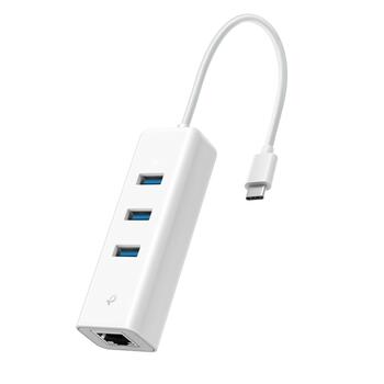 Tp-Link USB centrmezgls un Gigabit Ethernet adapteris UE330C, 3xUSB 3.0, 1000Mbps, kompakts, Plug and Play (UE330C)