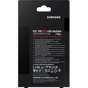 Samsung SSD M.2 MZ-V9P2T0CW 2TB, скорость чтения 7450 MB/s, скорость записи 6900 MB/s, PCIe 4.0, V-NAND MLC, с радиатором (MZ-V9P2T0CW)