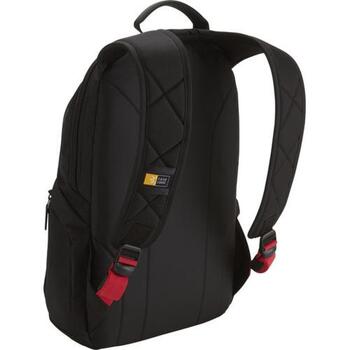 Case Logic Mugursoma DLBP114 BLACK, 12.69l, 35.8cm, poliesters, melna, pret skrāpējumiem, sānu kabata (DLBP114 BLACK)