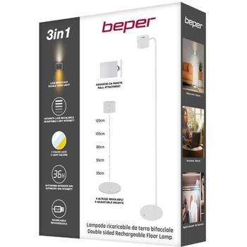 Beper P201UTP305 напольный светильник, 5В, 150лм, 2.3Вт, 3000-6000K, IP20, регулируемая высота, сенсорный выключатель, USB-зарядка (P201UTP305)