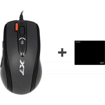 A4Tech X-Game X-7120 pele + peles paliktnis A4TMYS46028, 3000 dpi, 7 pogas, 1.8 m kabelis, optiskais sensors, vadu savienojums (A4TMYS46028)