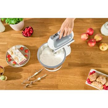 Zelmer ZHM2659 ручной миксер, 70305529P, 1400 Вт, 3.8 л, 5 скоростей, 2 крюка для теста, 2 венчика, стальная чаша, подставка (70305529P)