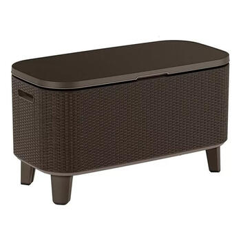 Keter Bevy Bar 29209510590, brūns, 83,5x40x50-74cm, rotangpalmas imitācija, izturīgs pret UV un laikapstākļiem (29209510590)