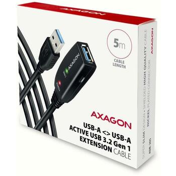 Axagon USB-кабель ADR-305, 5м, активный, USB 3.2 A-M к A-F, возможность питания (ADR-305)