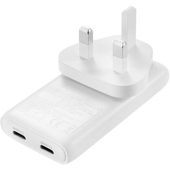 Sandberg Путевой зарядное устройство 441-68, 2xUSB-C, 100-240V, 65W, 2 порта, Power Delivery, белый (441-68)
