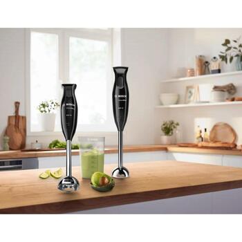 Bosch Ручной блендер MSM2610B, 600 Вт, 1 скорость, длина шнура 1.2 м, пластиковый корпус, черный/серый (MSM2610B)