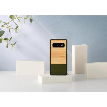 Man&Wood Чехол для смартфона M6243B, 6.1 дюйма, натуральное дерево, поликарбонат, Зеленый, совместим с Samsung Galaxy S10 (M6243B)