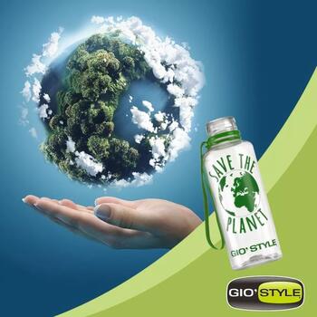 Gio`Style Бутылка 0,5л Save The Planet 1104150, тритан, для пищевых продуктов, с ремешком (1104150)