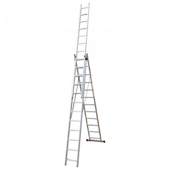 Ecomax Kombinētās kāpnes EML0203&EMX, 3x12 pakāpieni, 3,39/8,48m, alumīnijs, 150kg, EN131 (EML0203&EMX)