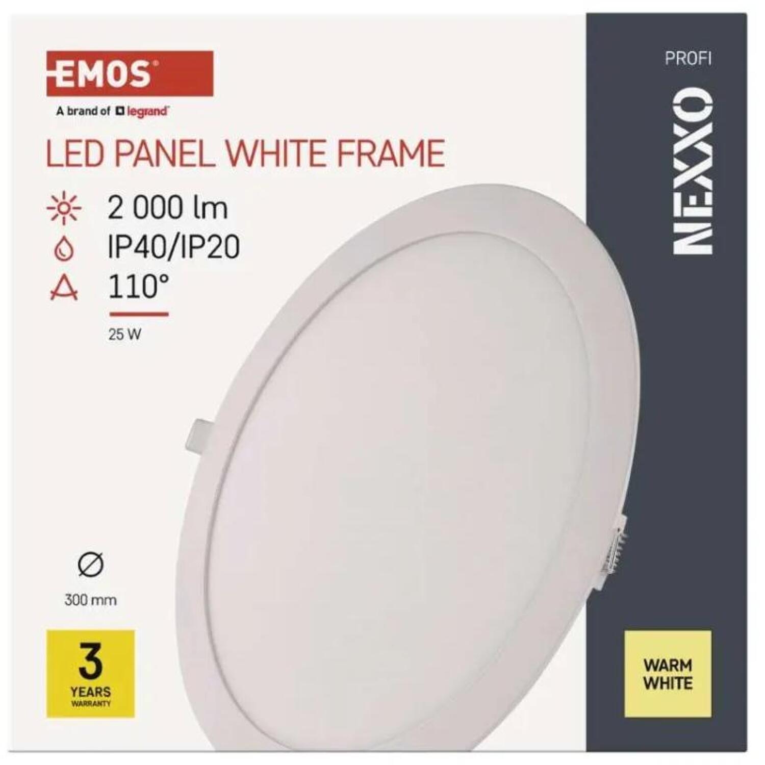 Emos LED светильник NEXXO ZD1154, 25 W, 2000 lm, 3000 K, круглый, IP40, 220-240 V, 50/60 Гц, 30 000 ч. (ZD1154)