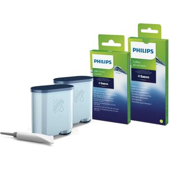 Philips Аксессуары для кофемашин CA6707/10, 2x AquaClean, очиститель, смазка, 70% перерабатываемый (CA6707/10)