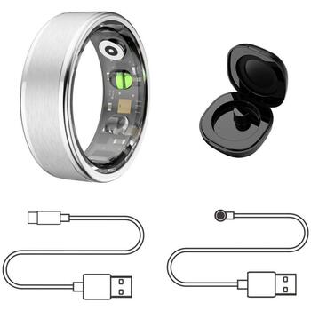 Manta Умное кольцо SR01SL-65, 65mm, 4.4g, IP68, частота сердечных сокращений, уровень кислорода, уровень стресса, счетчик шагов (SR01SL-65)