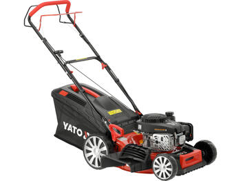 Yato бензиновая самоходная газонокосилка YT-85525, 460 мм, 2.4 кВт, 139 см³, LONCIN LC1P65FE, 62 л, 25-75 мм, 8 ступеней, 4-в-1 (YT-85525)