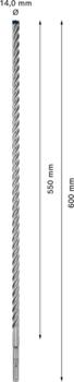 Triecienurbis SDS plus-7X 14x550x600mm, 1 gab., Perforatora urbjiem EXPERT SDS PLUS-7X TRIECIENURBIS PERFORATORIEM, 2608900125, BOSCH (2608900125)