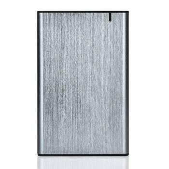 Gembird HDD корпус EE2-U3S-6-GR, 2,5'', USB-C, серый, USB 3.1, безвинтовой дизайн (EE2-U3S-6-GR)