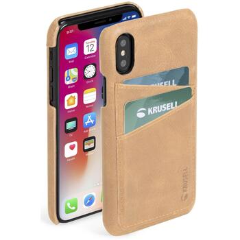 Krusell Sunne 2 Card Cover Apple iPhone XS Max 61503, 16,5 см, коричневый, кожа, отделение для кредитной карты (61503)
