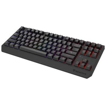 Genesis Thor 230 TKL механическая игровая клавиатура NKG-2108, 3000 mAh, 2.4 GHz, Bluetooth, USB, RGB, Outemu Silent Lemon, черная (NKG-2108)