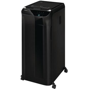 Fellowes Шредер AutoMax 550C, 3.35 м/мин, черный, 4 x 38 мм, 83 л, P-4, авто-подача, режим сна (4963101)