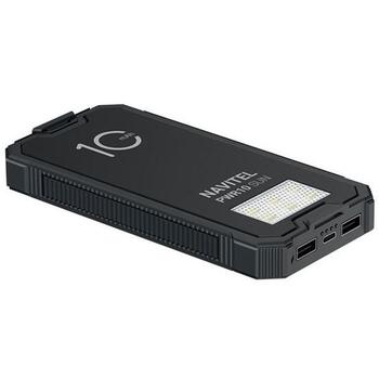 Navitel PWR10 Sun, 10000mAh, no saules paneļa/no elektrotīkla, LED lukturītis, atlikušais uzlādes indikators (PWR10 Sun)