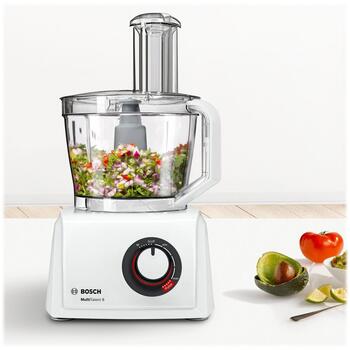 Bosch Pārtikas pārstrādātājs MultiTalent 8 MC812W501, 1000 W, 2 ātrumi, 3.9 L bļoda, blenderis, balts (MC812W501)