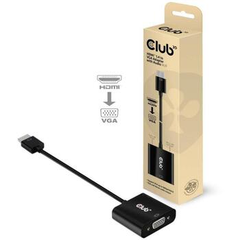 Club3D Адаптер CAC-1302 HDMI 1.4 на VGA, 15pin D-sub 1, аудио M/F, Micro USB порт питания (CAC-1302)