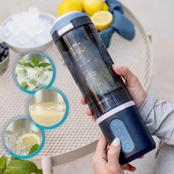Cecotec Blender Power Titanium Shake2Go A01_EU01_123301, 180 Вт, 11.1 В, 0.6 Л, без BPA, 3 программы, аккумулятор (A01_EU01_123301)