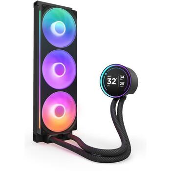 Nzxt CPU Охладитель Kraken Elite 360 RGB RL-KR36E-B2, 3 вентилятора, 120мм, 75.12cfm, 30дБ, RGB подсветка (RL-KR36E-B2)