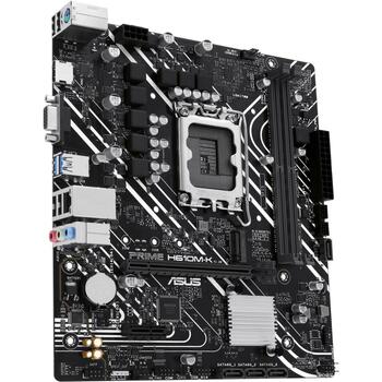 Asus Mātesplate PRIME H610M-K, LGA 1700, DDR5, 2 DIMM, 1 M.2, PCIe 4.0, 4 SATA III, 1 HDMI, 1 Gb Ethernet (PRIMEH610M-K)