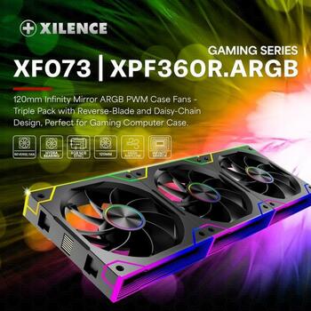 Xilence Datora ventilators XPF360R.ARGB XF073, 120mm, 7-13.2V, 2000RPM, 62cfm, 3 gab., 12 skrūves (XF073)