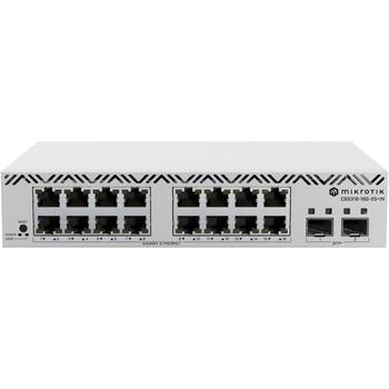 Mikrotik управляемый коммутатор CSS318-16G-2S+IN, 16 x 1000M RJ-45, 2 x SFP+, 13W, SwOS, белый (CSS318-16G-2S+IN)