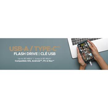 Emtec USB флешка ECMMD64GD283, 64GB, USB 3.2, 80Mbps, 20Mbps, серый, пластиковый корпус (ECMMD64GD283)