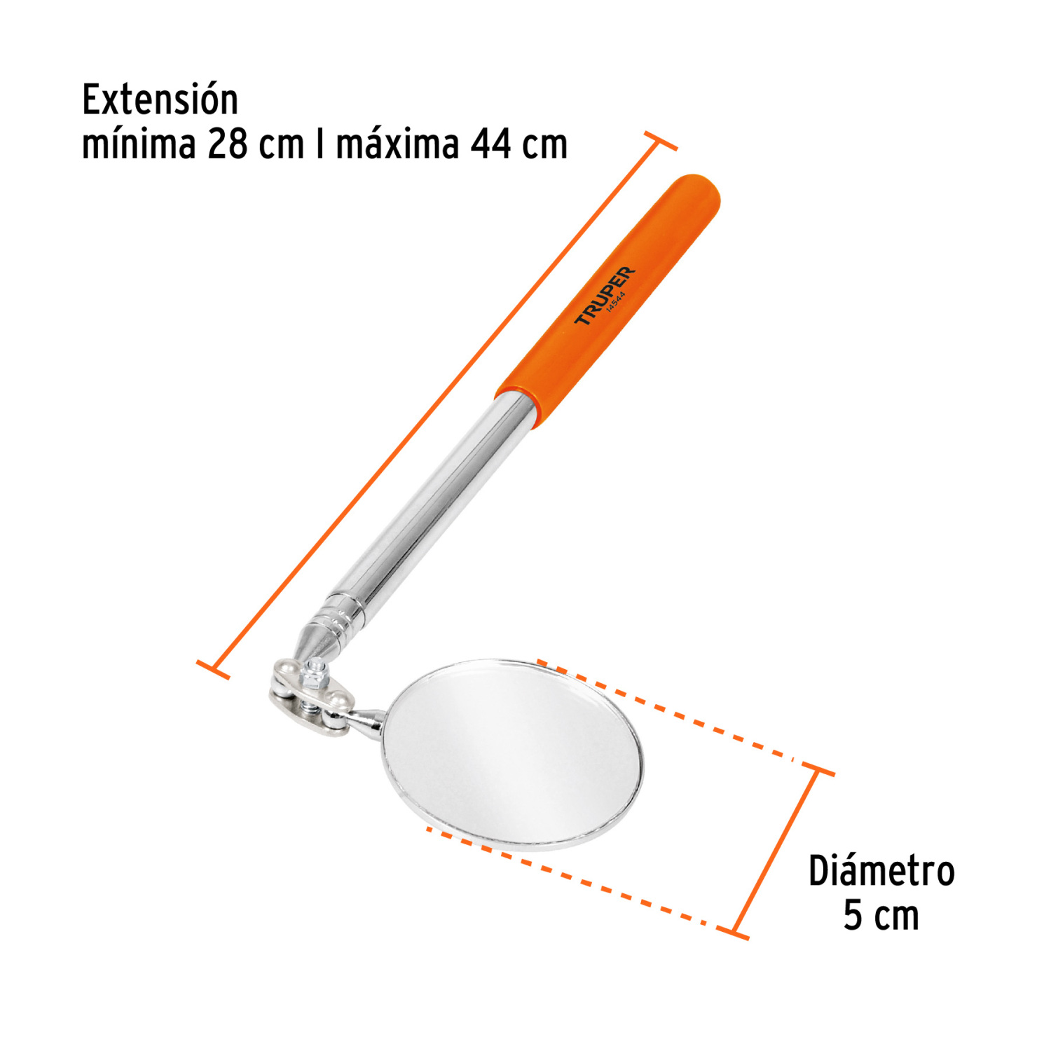 Телескопическое зеркало 195-360мм 14544 ESP-TEL Truper (ESP-TEL)