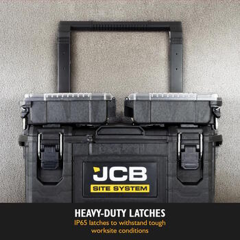 JCB Site System modulāra instrumentu glabāšanas sistēma kaste 5 daļas 72.4L 102kg IP65 9collu riteņi JCB-SITESYS-ST-2 (JCB-SITESYS-ST-2)