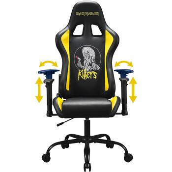 Subsonic Игровое Кресло SA5609-IM1, черное с желтой вышивкой, синтетическая кожа, 3 класс, металл, 5 колес, 14.5кг, 90° - 135° (SA5609-IM1)