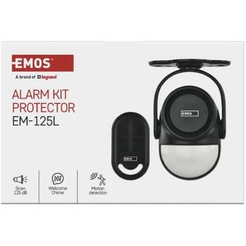 Emos Сигнализация с датчиком движения EM-125L PROTECTOR H8106, 125 дБ, 3x AA, USB-C, PIR, 110°, IP21, 8 м (H8106)