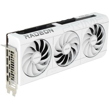 Asus Video karte PRIME-RX9070XT-O16G-WH 16GB GDDR6, 2460 MHz, 256 bit, PCIe 5.0, 3 ventilatori, 7680 x 4320 (PRIME-RX9070XT-O16G-WH)