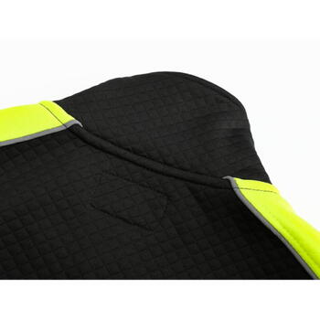 Pesso Hi-vis куртка FL06 FL06_B-S, S, черный/желтый, 155г/м², 100% полиэстер, светоотражатели, молния (FL06_B-S)