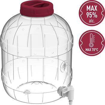 Browin Многофункциональная банка с краном 10л 602510, 10л, Ø100, без BPA, 6 крючков (602510)