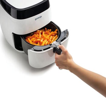 Karstsgaisa fritieris ar 1400 W jaudu un 3.5 L ietilpību AF1409DW Balts Gorenje (AF1409DW)