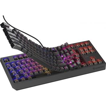 Genesis Thor 230 TKL mehāniskā spēļu klaviatūra NKG-2079, USB-A, 1.6 m, RGB, 87 taustiņi, Outemu Brown, QWERTY US, Hot-Swap (NKG-2079)